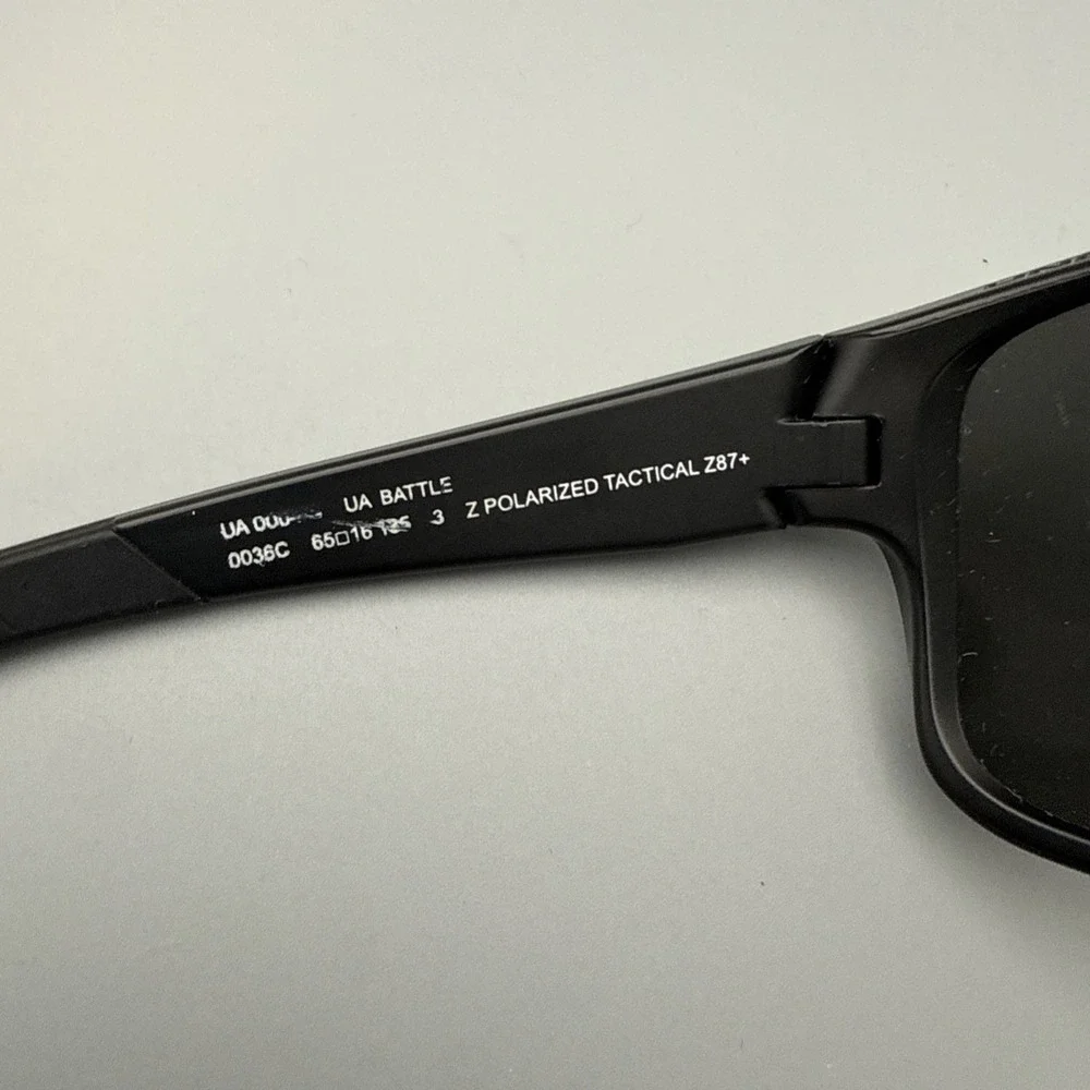 Under Armour UA Battle Force Sunglasses Polarized Black Wrap Tactical Z87+
